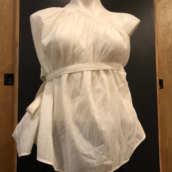 Helmut Lang Off-Shoulder Peasant Top - Picture 1 of 4